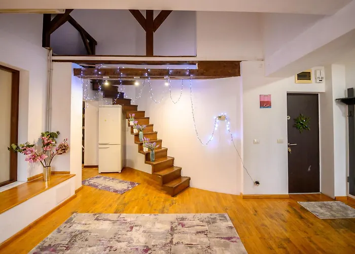 Lavender Attic W Ac Working Desks Apartment Bucharest